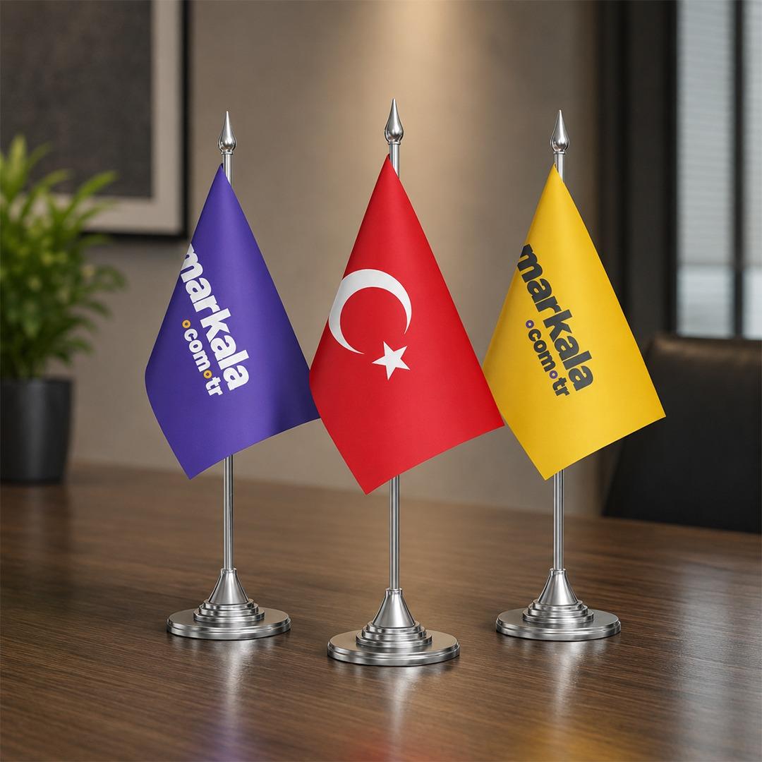 Krom Direkli Masa Bayrağı, görsel 4
