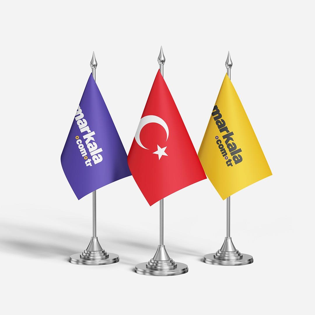 Krom Direkli Masa Bayrağı, görsel 2