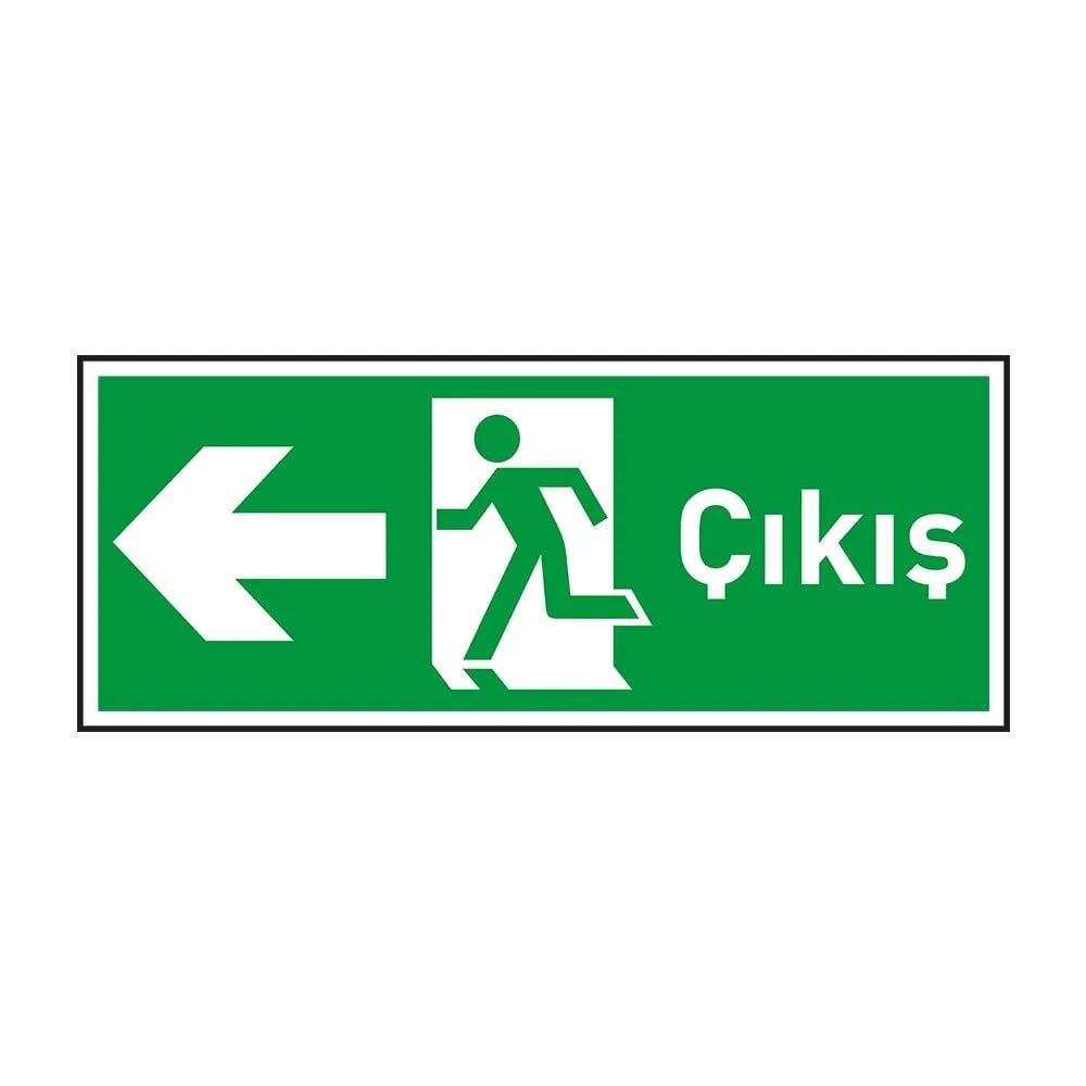 Çıkış Sol Ok Fotolümenli Levha (3mm Dekota)