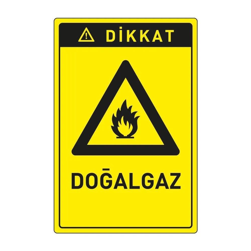Dikkat Doğalgaz Levhası