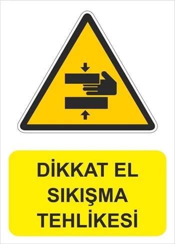 Dikkat El Sıkışma Tehlikesi