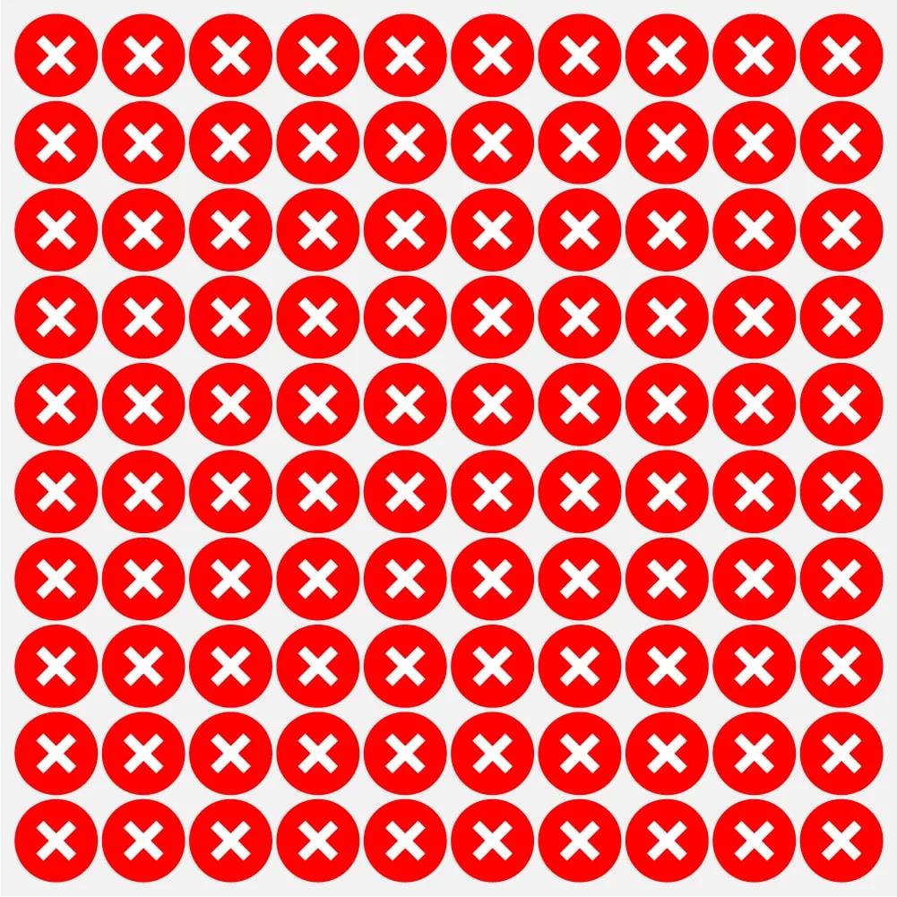 Kontrol Etiketi Paraf - X İşareti Seçeneği