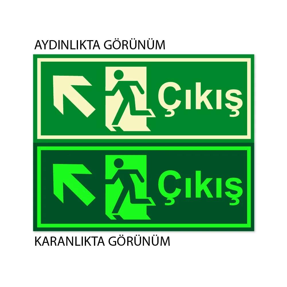 Lümen Folyolu Acil Çıkış Sol Yukarı Ok