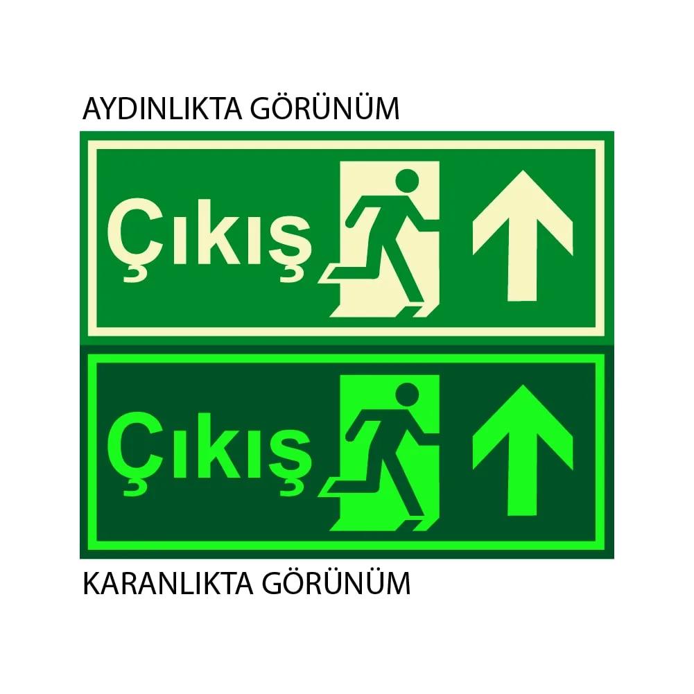 Lümen Folyolu Acil Çıkış Yukarı Ok