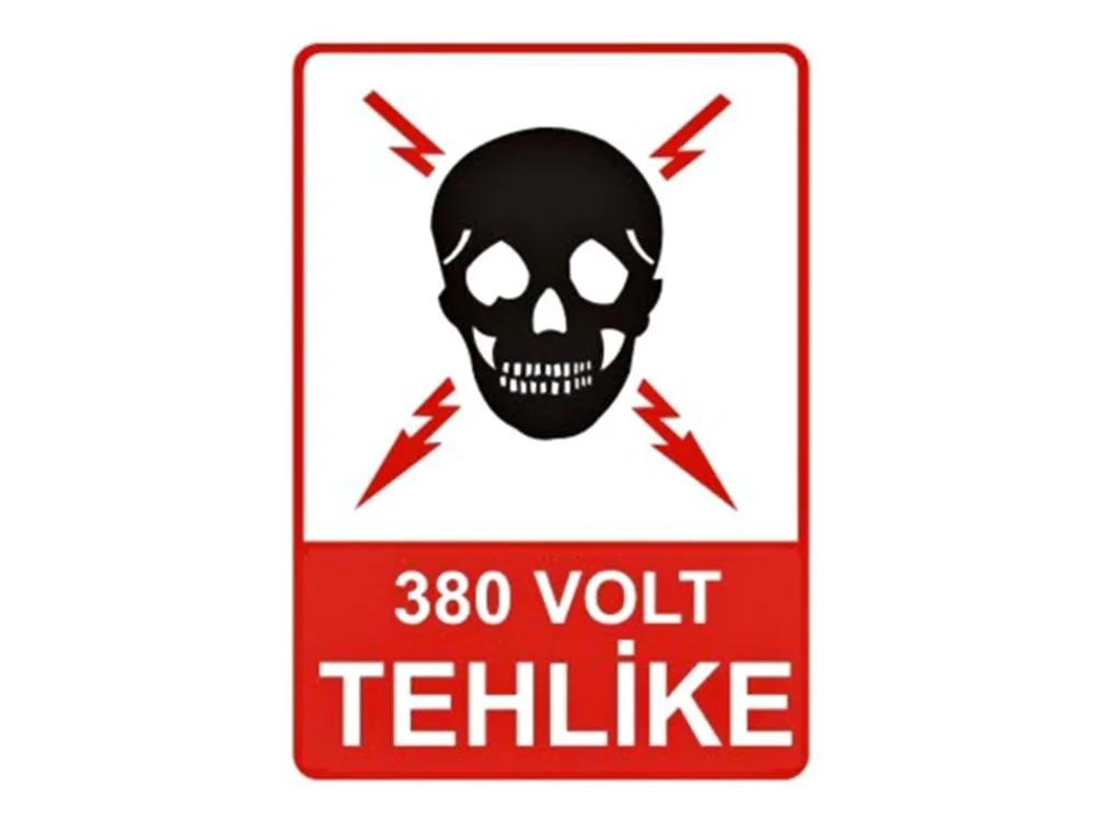 380 Volt Tehlike Levhası
