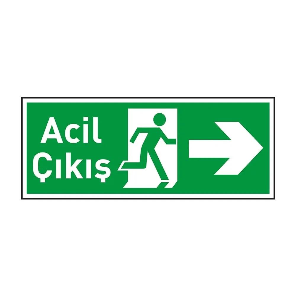 Acil Çıkış Levhası Sağ Ok Fotolümenli