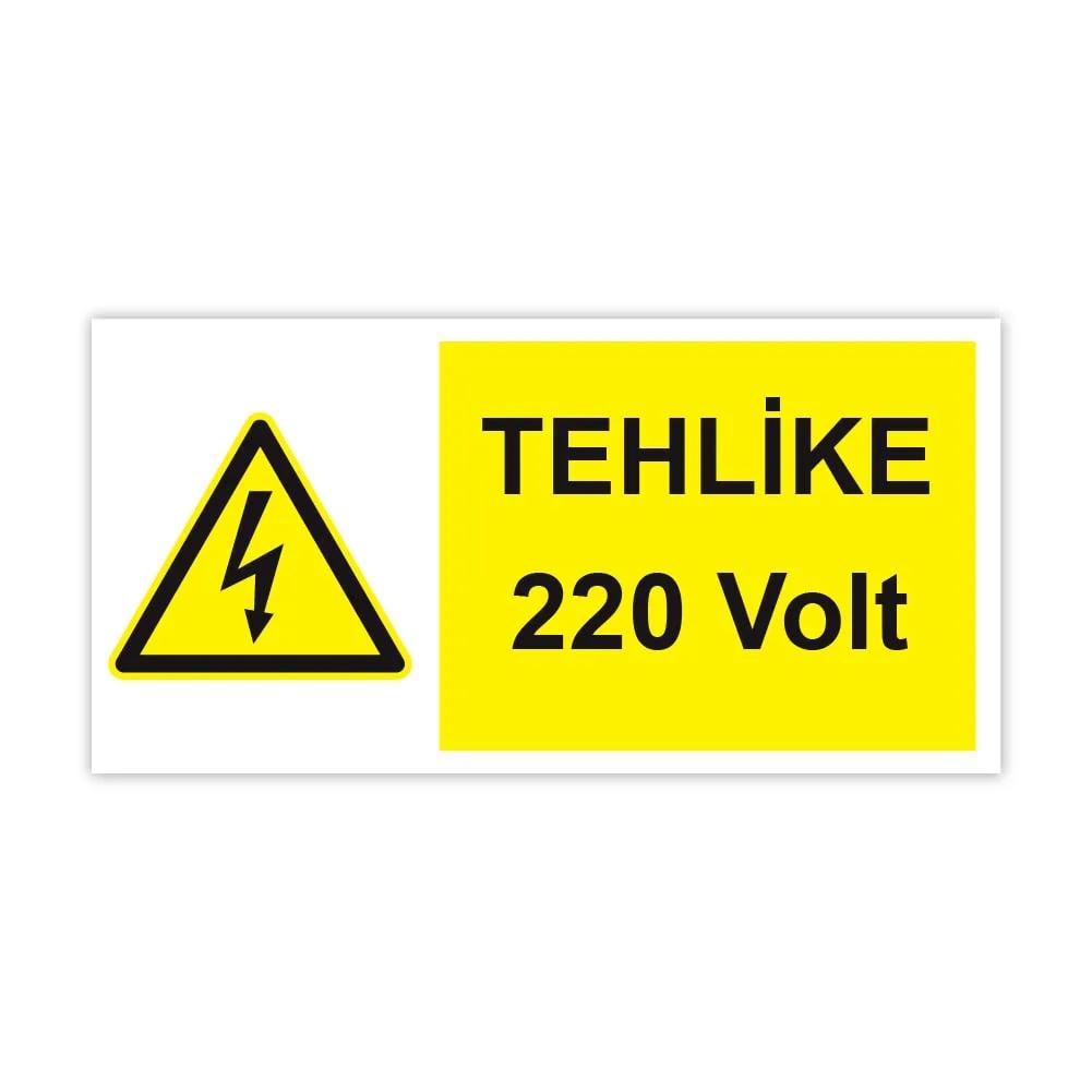 Tehlike 220 Volt Etiketi