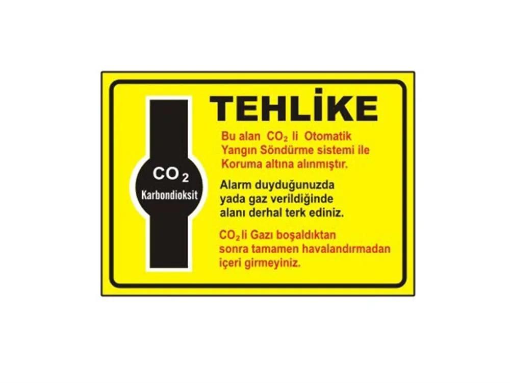 Tehlike Karbondioksit Levhası