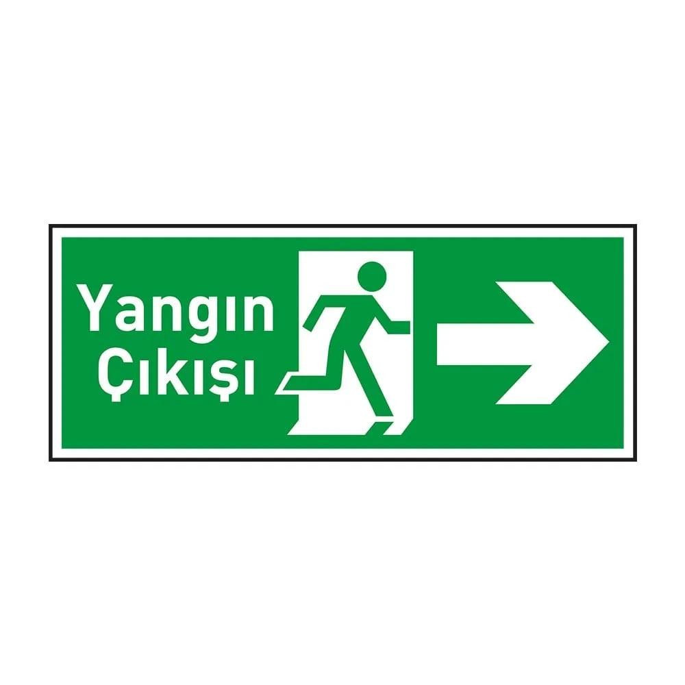 Yangın Çıkışı Levhası Sağ Ok Fotolümenli