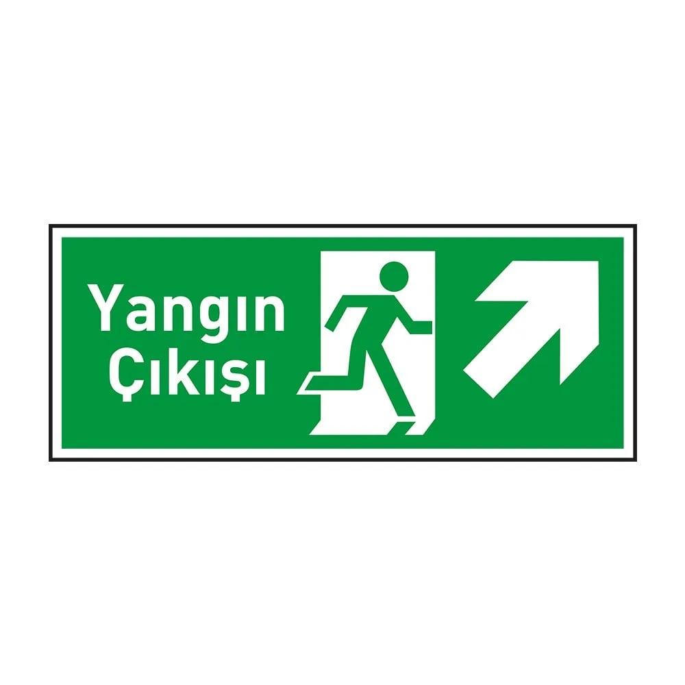 Yangın Çıkışı Sağ Yukarı Ok Fotolümenli