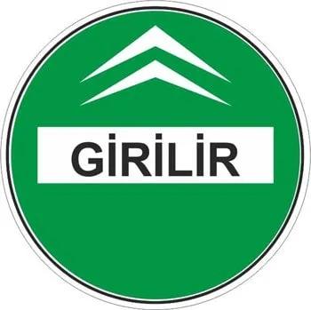 Yer Laminasyonlu Girilir Sticker