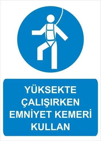 Yüksekte Çalışırken Emniyet Kemeri Kullan